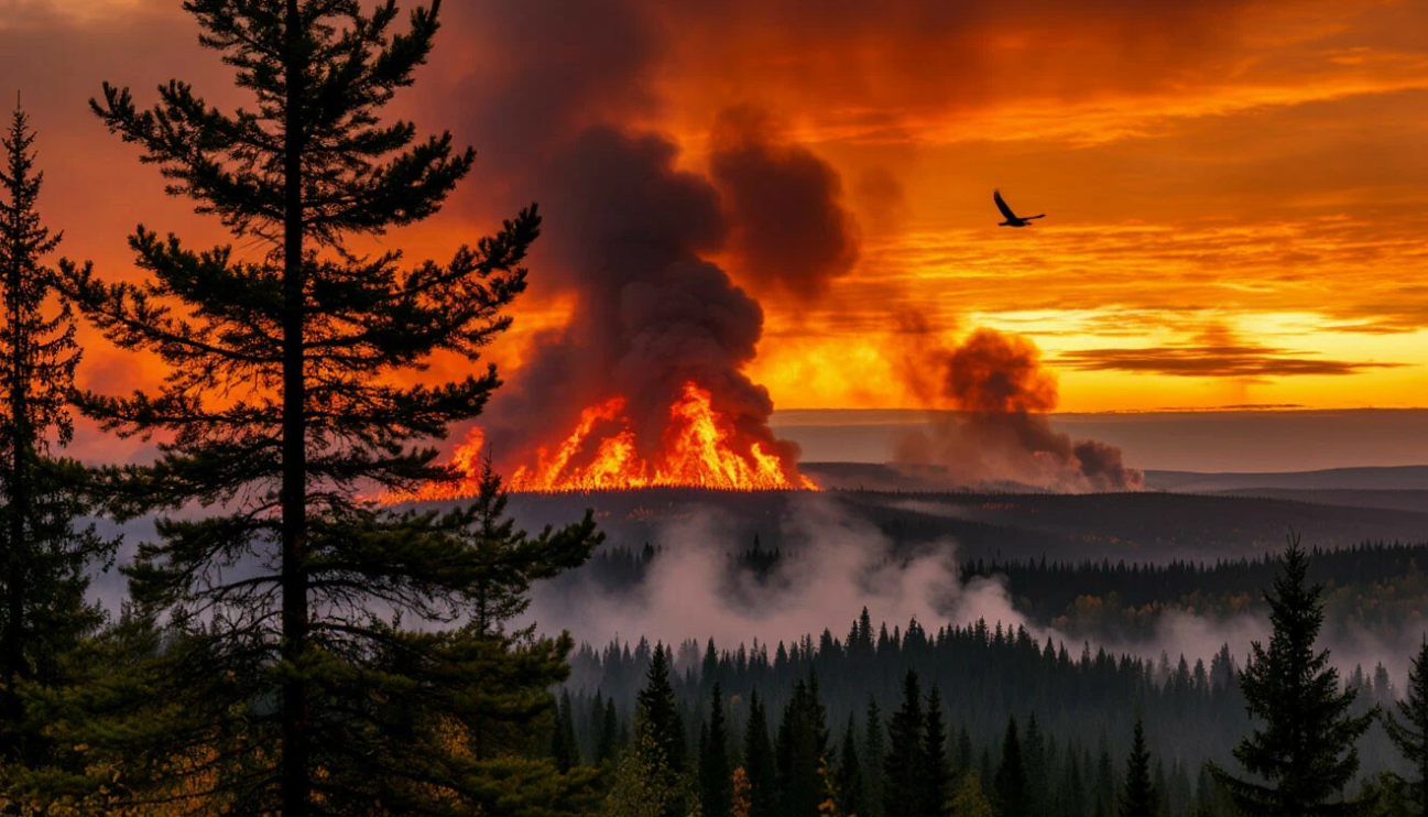 Пять лесных пожаров действуют в Хабаровском крае