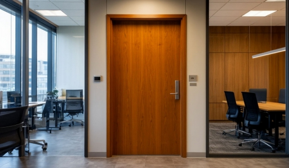 В Хабаровске сотрудница ЧОП с оружием напала на дверь офиса