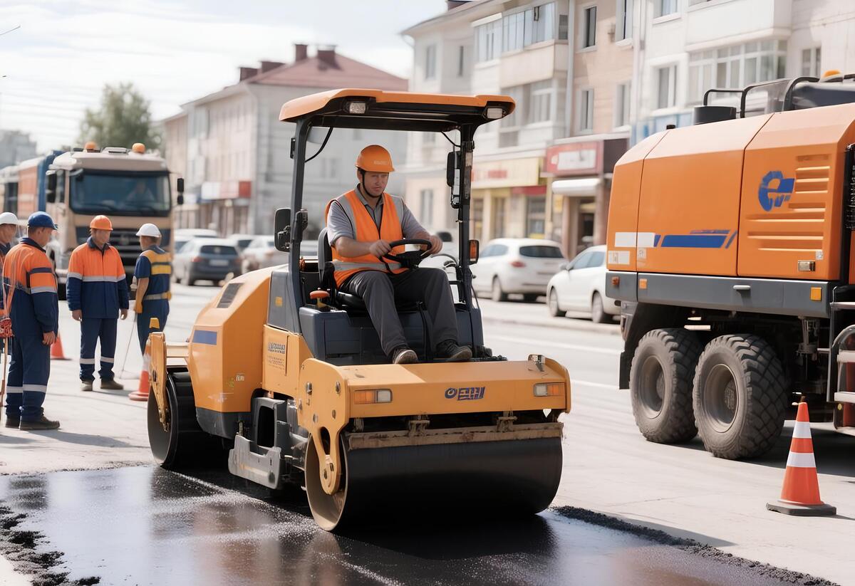 В Хабаровске стартовал первый в летнем сезоне ремонт дорог