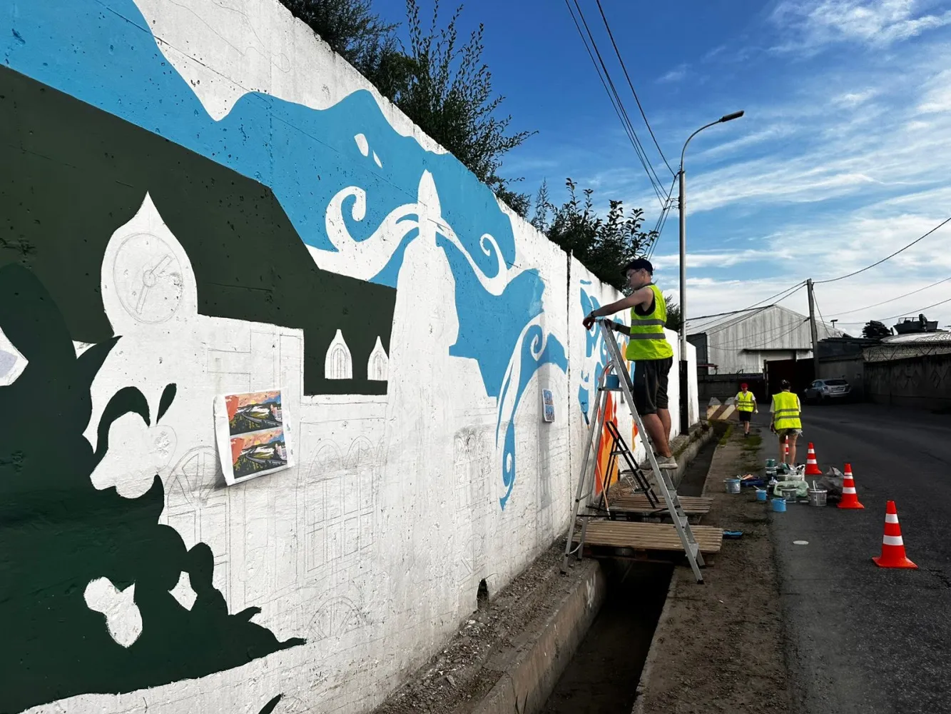 Подпорная стена в Хабаровске заиграет новыми красками