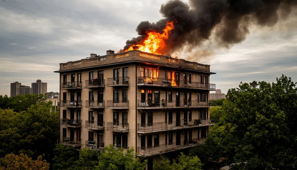 Хабаровчанин попал в больницу из-за пожара на кухне