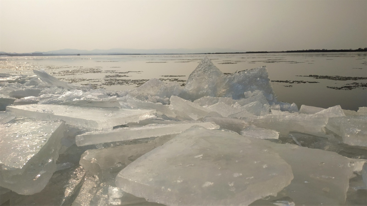 По Амуру у Хабаровска поплыл лёд