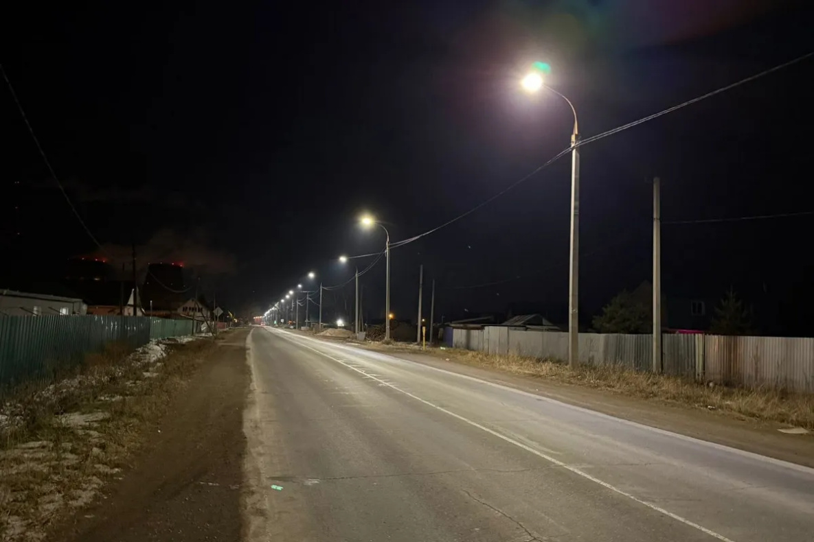 На Северном шоссе в Комсомольске-на-Амуре модернизировали освещение