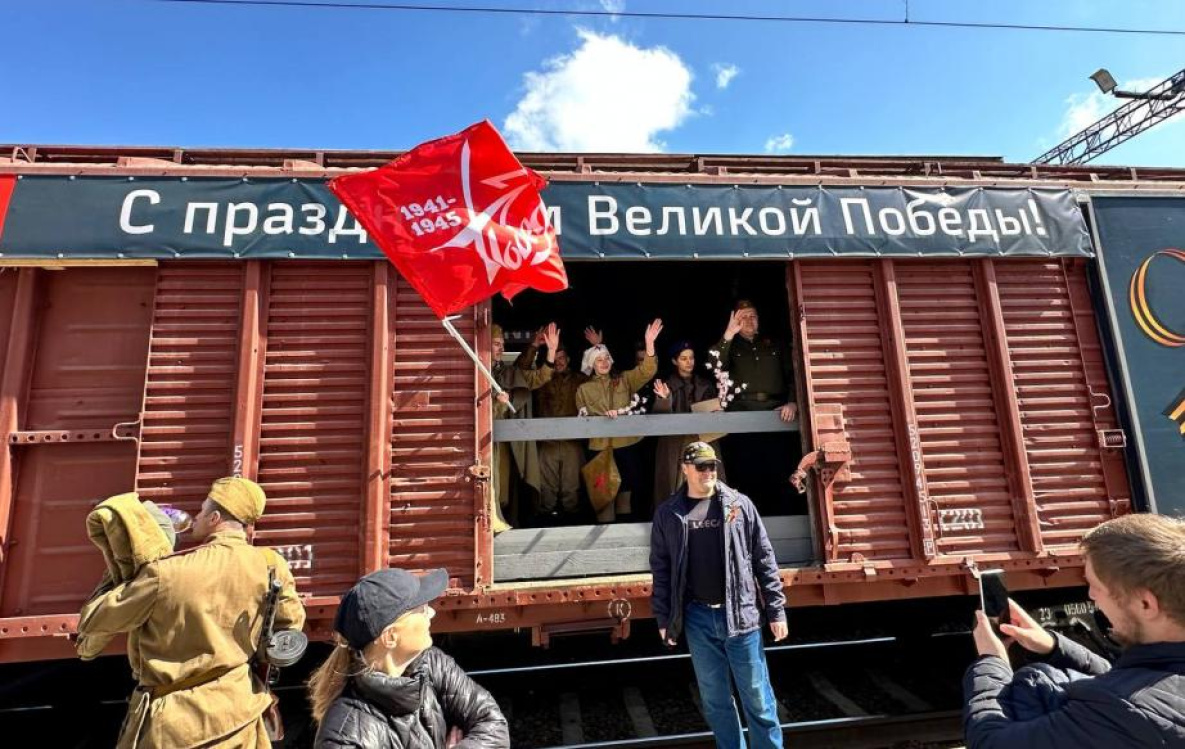 Ретро-поезд Победы торжественно встретят в Хабаровском крае