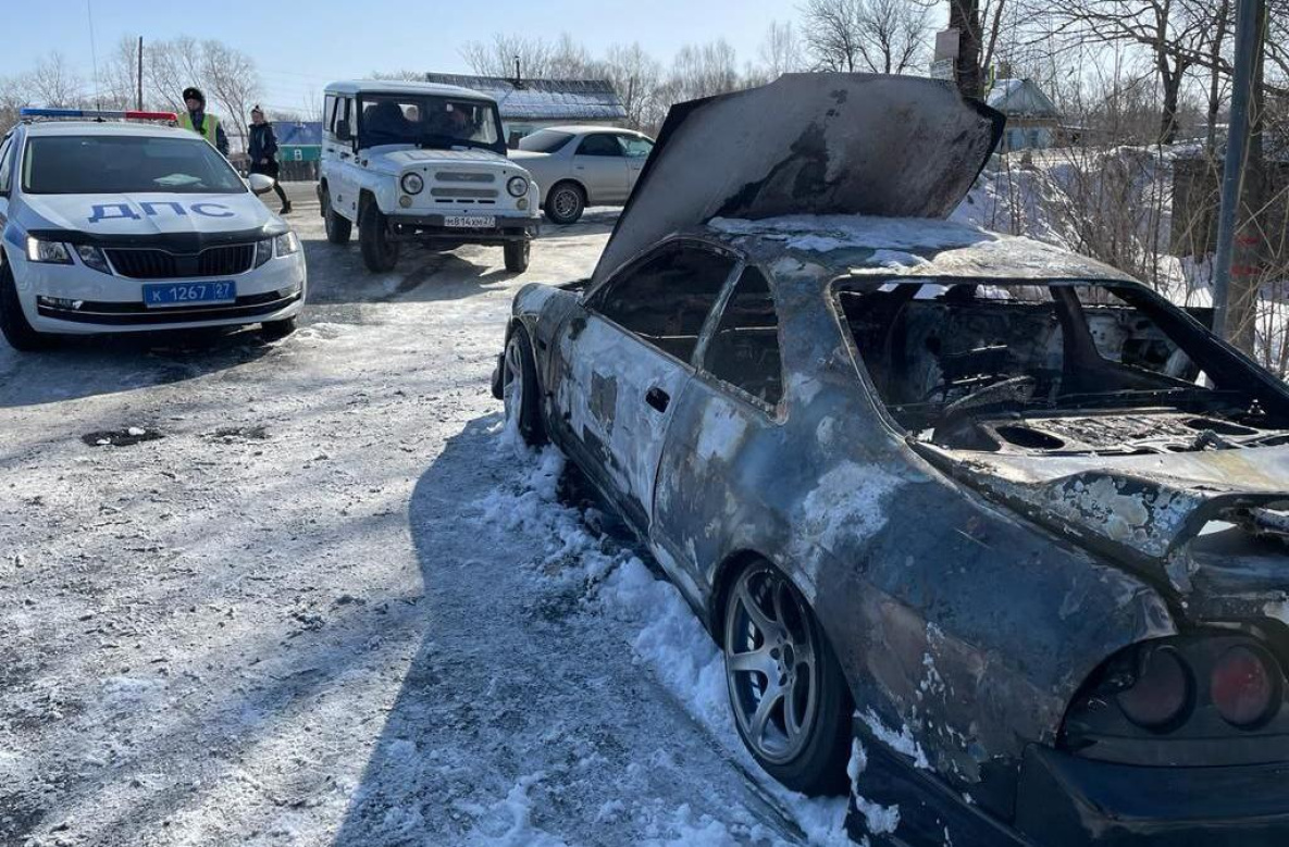 В Хабаровском крае машина сгорела после ремонта