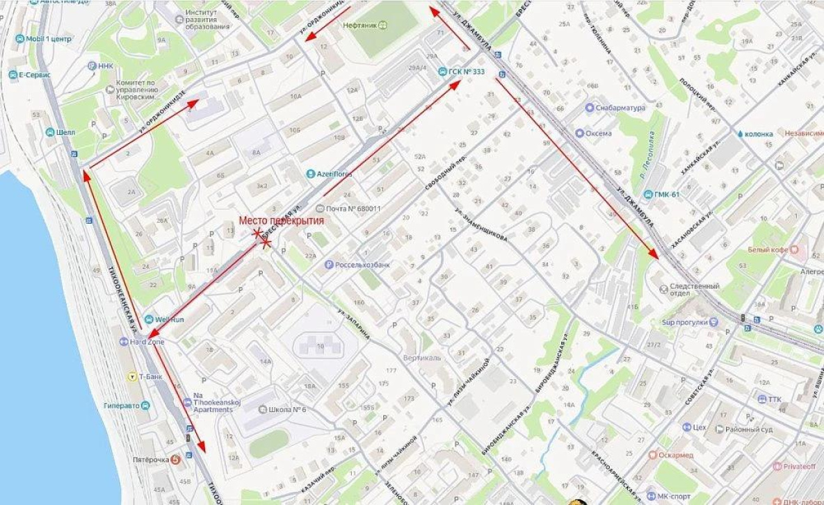 Перекрёсток улиц Запарина-Брестская в Хабаровске перекроют на 6 дней