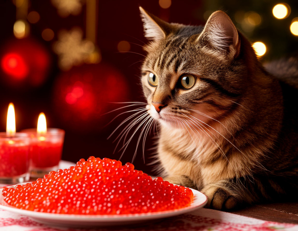 Ветеринар предупредил об опасности красной икры для кошек и собак