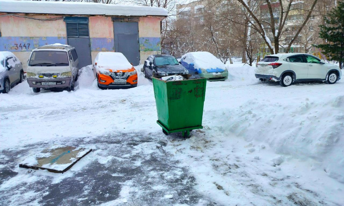 Хабаровчан предлагают штрафовать за парковку возле мусорных баков