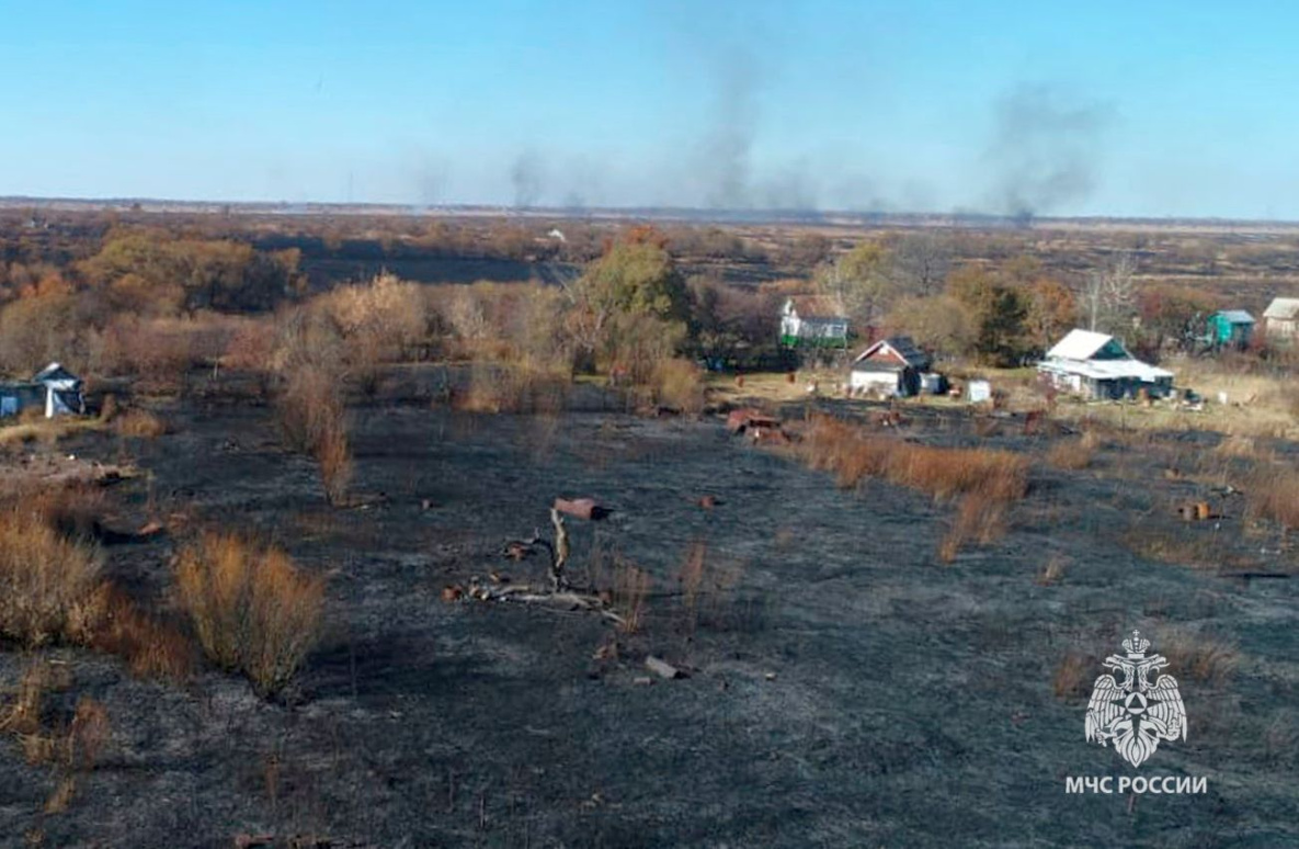 Пожар на острове рядом с Хабаровском удалось потушить через двое суток