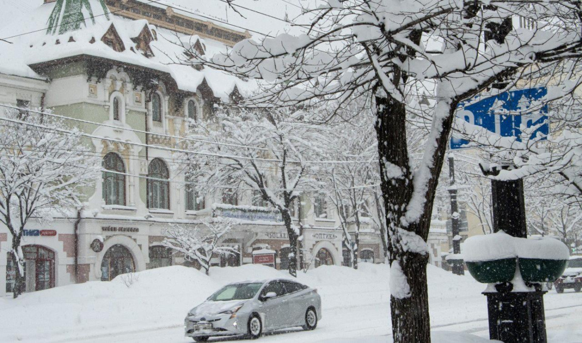 В Хабаровске предстоящей ночью пройдёт небольшой снег