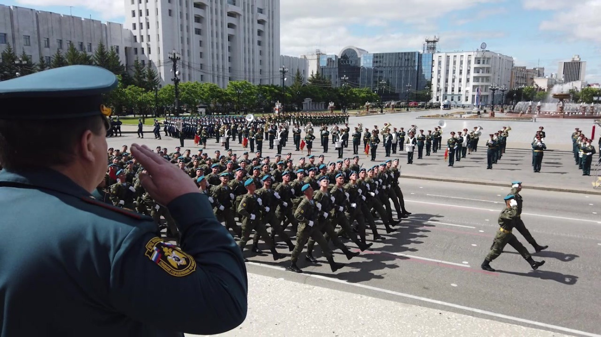 В Хабаровске Парад Победы отрепетировали генерально