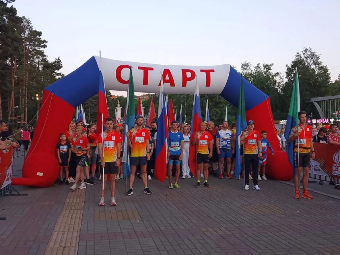  Ночной патриотический забег прошёл в Хабаровске