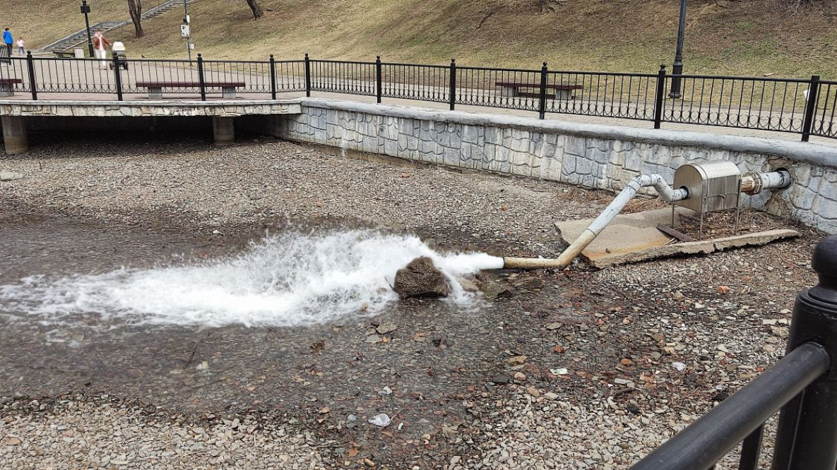 Хабаровские пруды наполняют водой | 21.04.2022 | Хабаровск - БезФормата