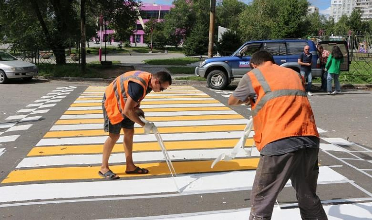 В Хабаровске к 1 сентября обновят пешеходные переходы | 04.08.2023 |  Хабаровск - БезФормата