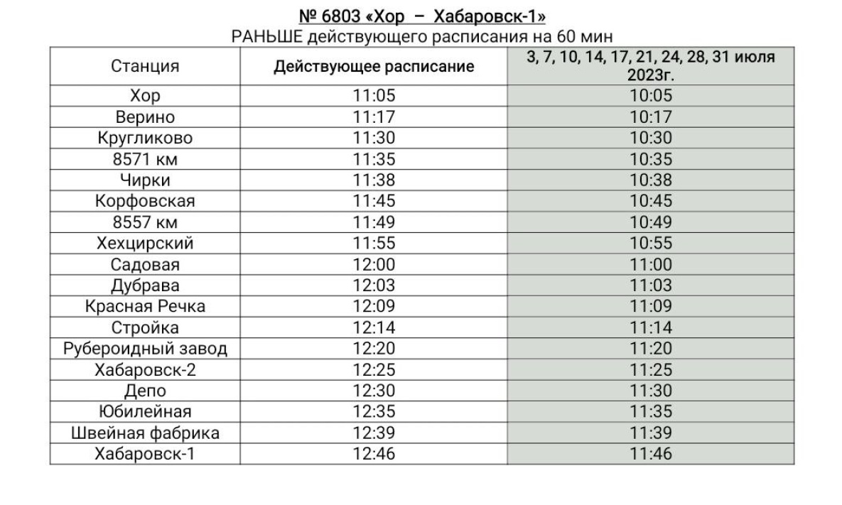 Изменилось расписание пригородных поездов Хабаровска на июль | 19.06.2023 |  Хабаровск - БезФормата