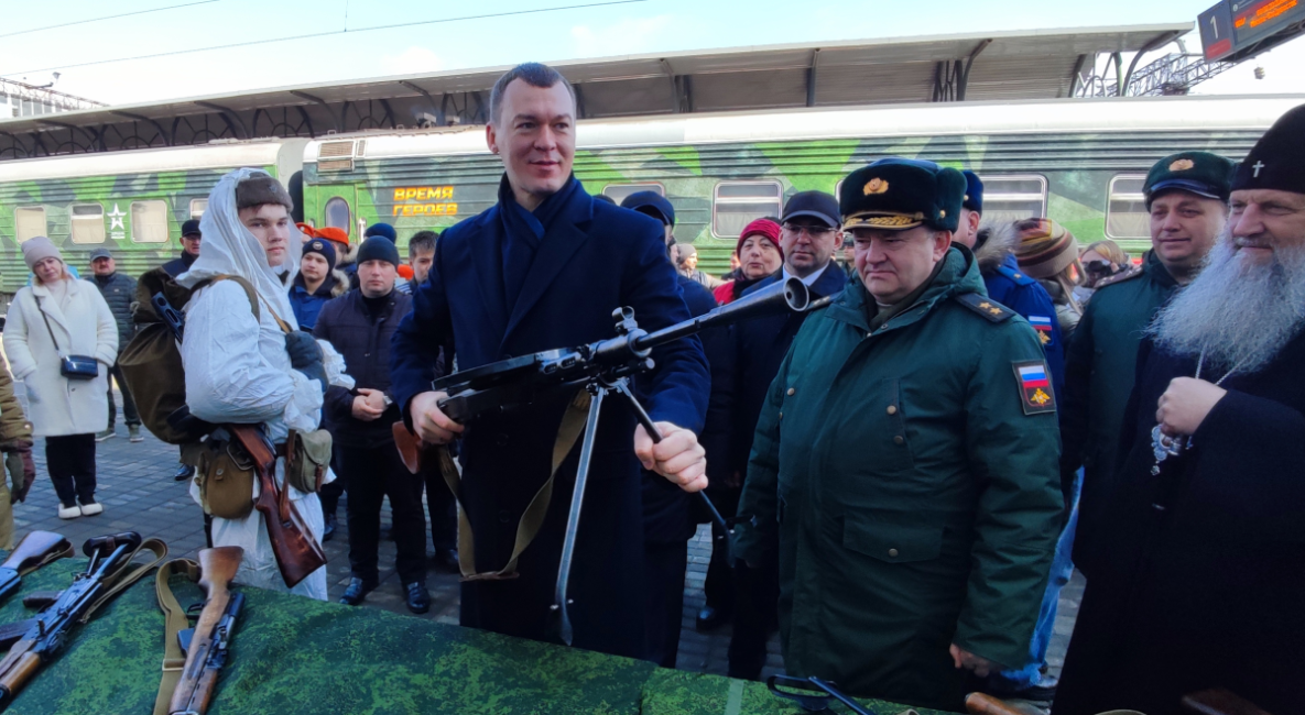 Агитационный поезд Минобороны «Сила в Правде» прибыл в Хабаровск 